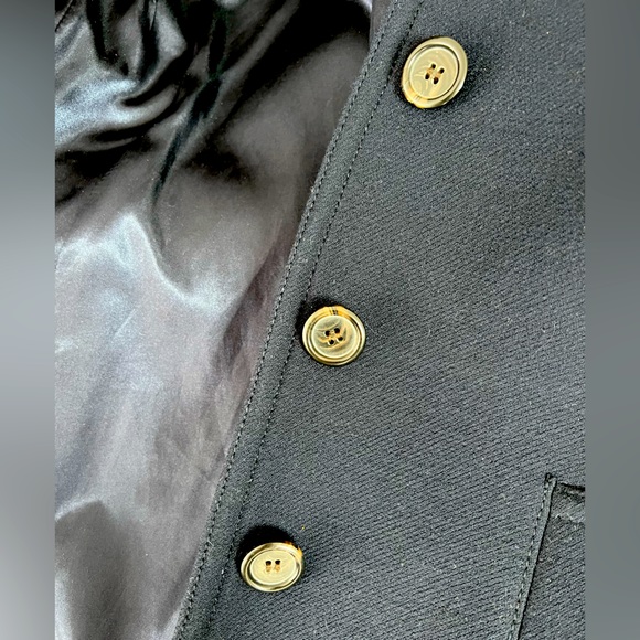 Navy blue jcrew wool coat made in Italy size XS 00 double cloth wool - Picture 3 of 10